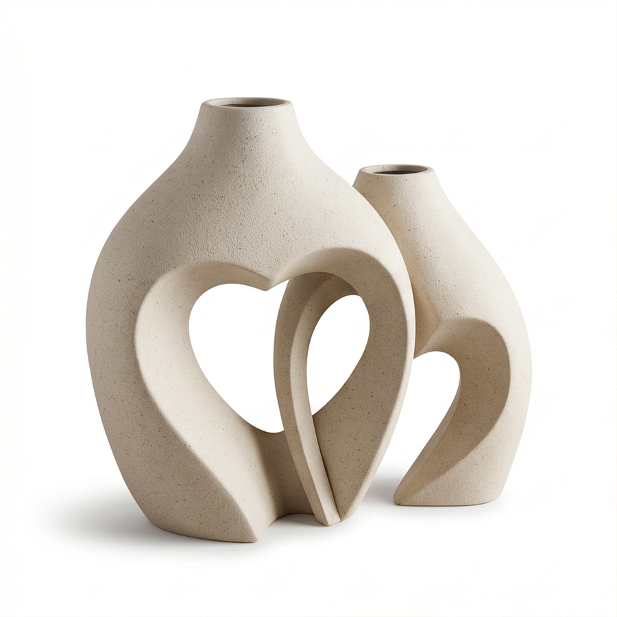 Nord Heart Ceramic Vase Set - VS06