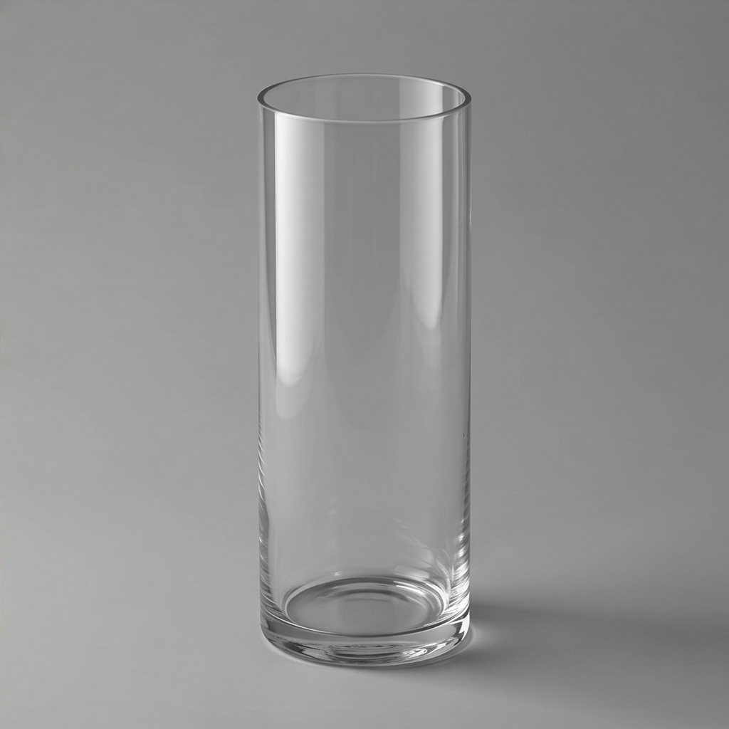 Clear Cylinder Glass Vase - GV12