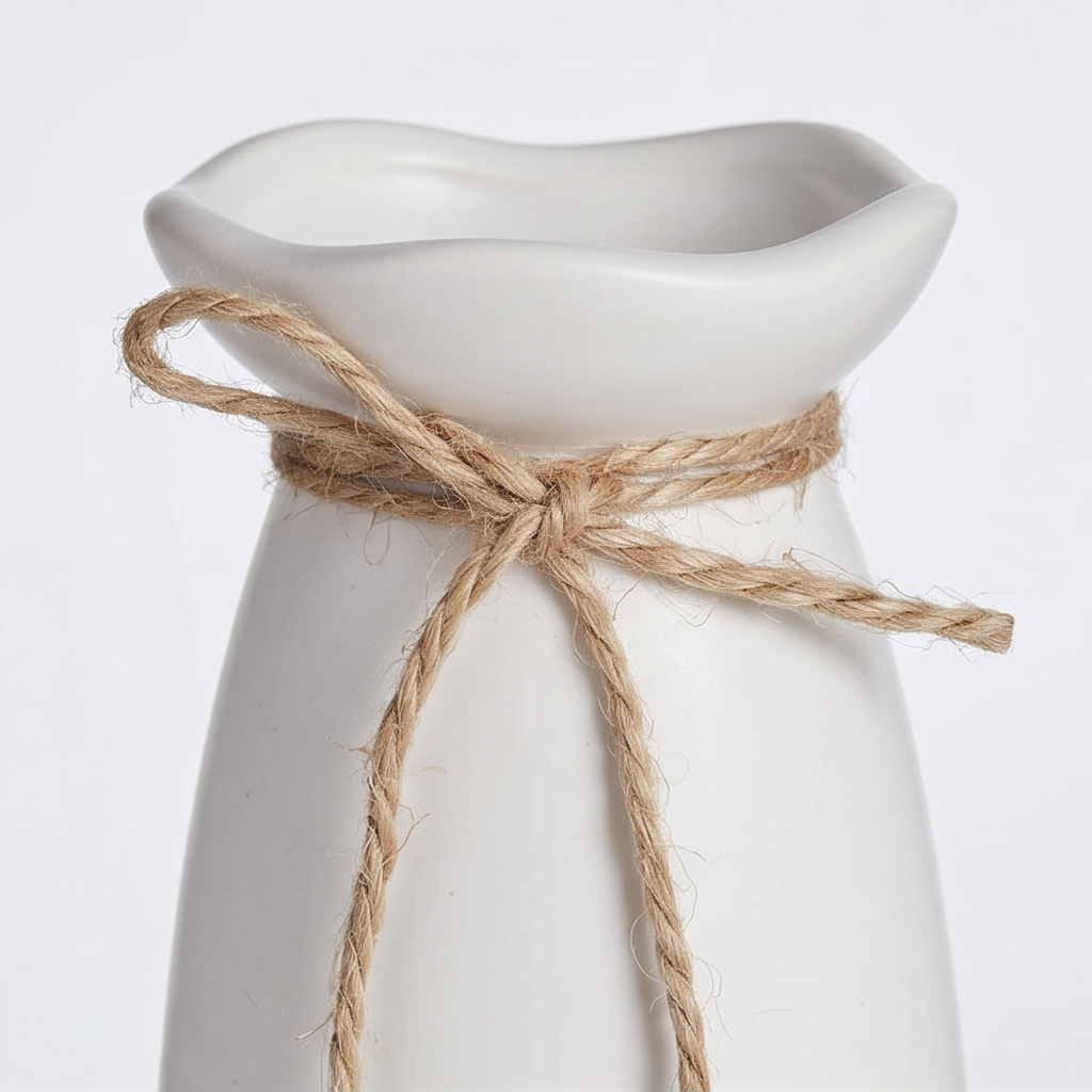 Luma White Ceramic Vase - CV04
