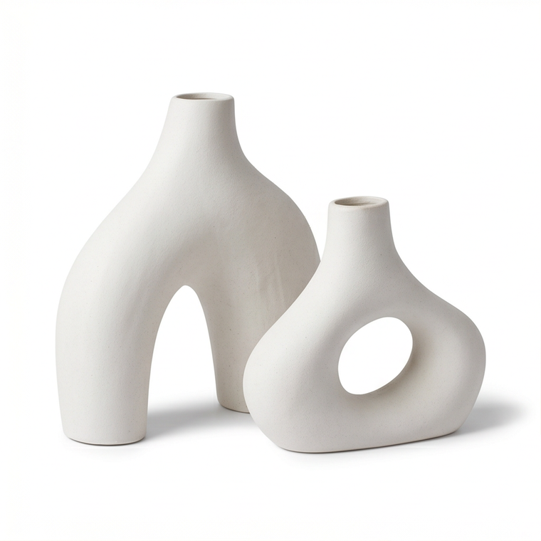 Arc Hollow Ceramic Vase Set - VS08