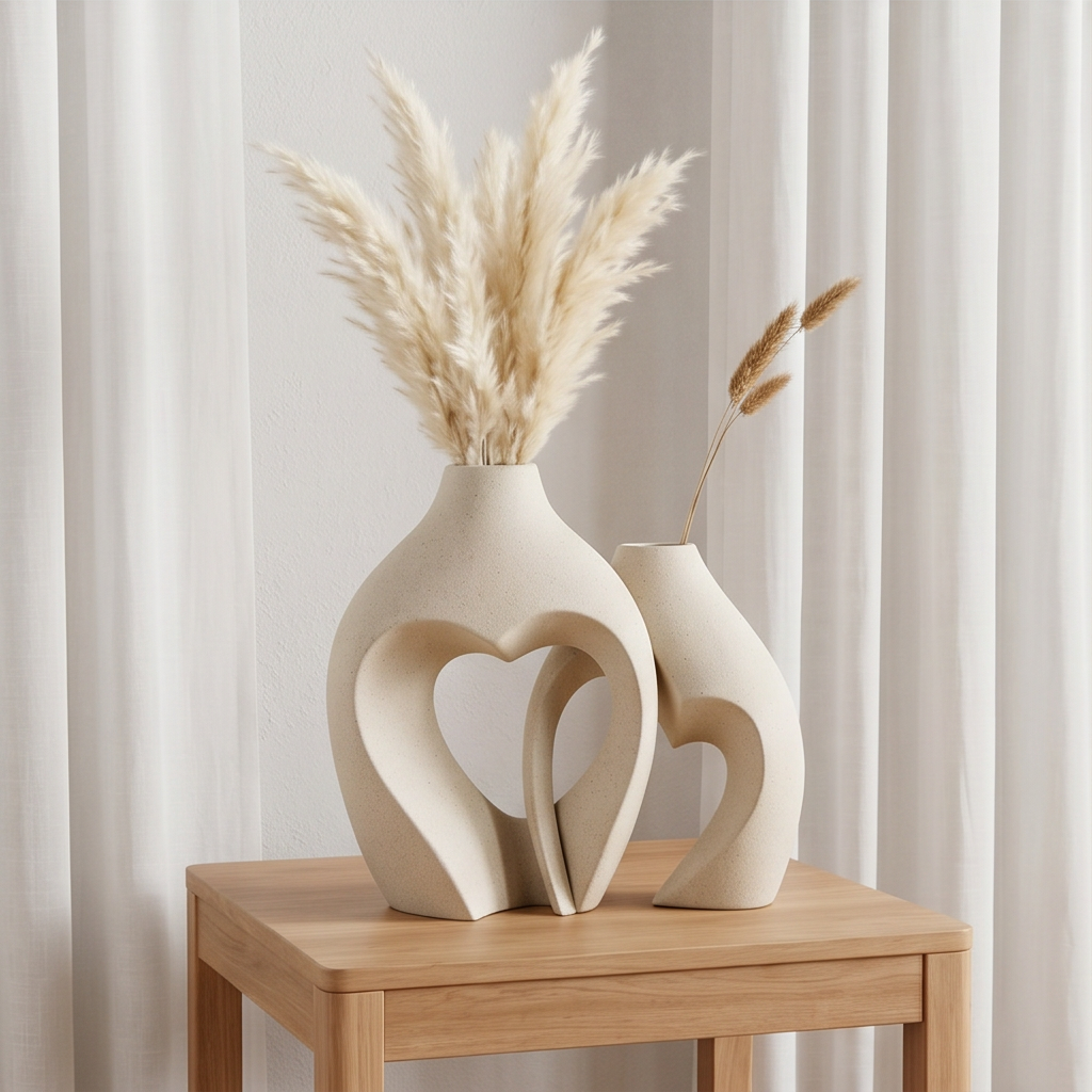 Nord Heart Ceramic Vase Set - VS06